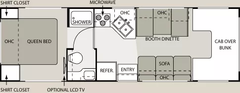 30' 2010 Thor Four Winds 28A Floorplan