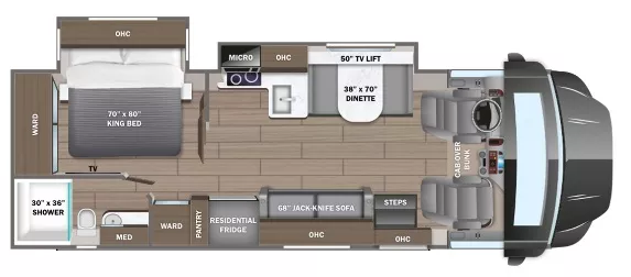 34' 2024 Entegra Coach Accolade Xt Diesel 32U w/2 Slides Floorplan