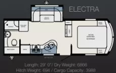 29' 2013 Forest River Aviator ELECTRA w/Slide Floorplan