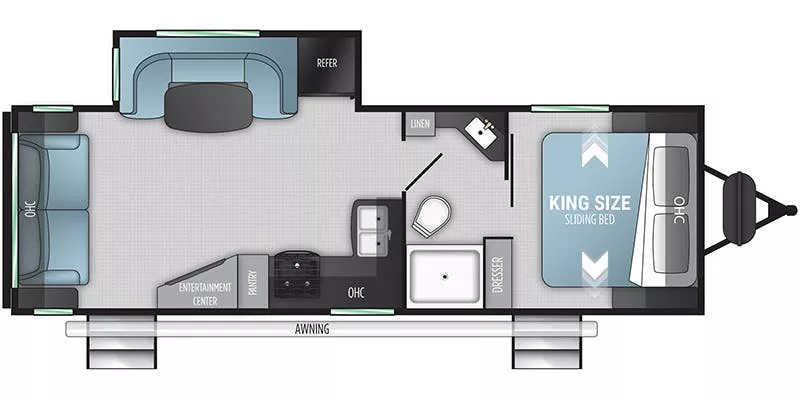 30' 2022 Cruiser RV Twilight Signature 2690 w/Slide Floorplan