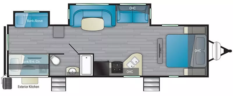 34' 2022 Heartland Mallard 32 w/2 Slides - Bunk House Floorplan