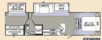 33' 2017 Palomino Puma 295BHSS w/2 Slides - Bunk House Floorplan