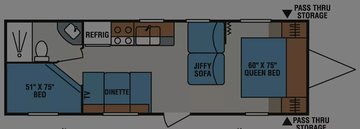 30' 2016 K-Z Sportsmen 260BH (S272BHSS - Bunk House Floorplan