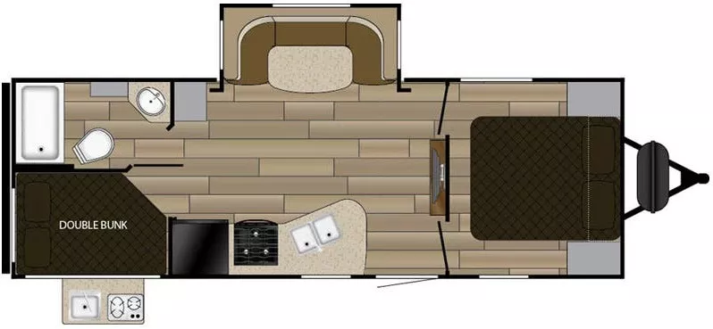 29' 2017 Cruiser RV Mpg Ultra Lite 2400BH w/Slide - Bunk House Floorplan