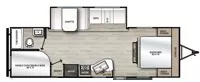 30' 2024 Forest River Aurora Light 26BHS w/Slide - Bunk House Floorplan