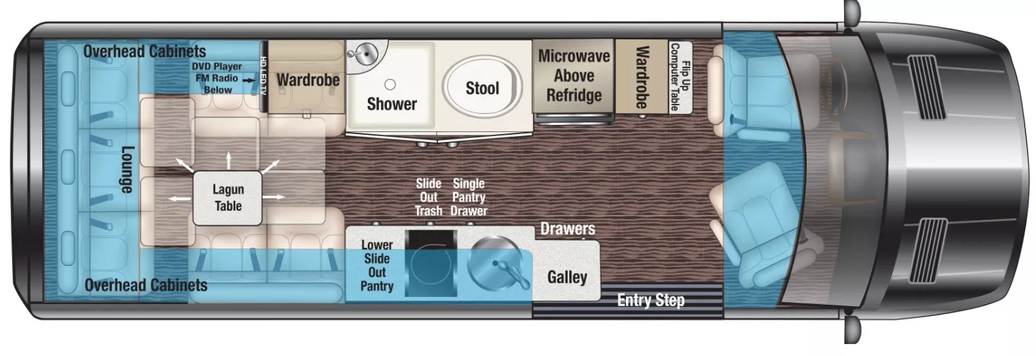 24' 2019 Midwest Automotive Design Passage 3500 PASSAGE 170EXT Floorplan