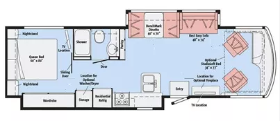 36' 2016 Itasca Solei 34T 340hp Cummins w/2 Slides Floorplan