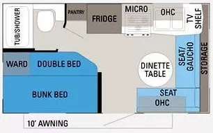 18' 2012 Jayco Jay Feather Ultra Lite M-165 - Bunk House Floorplan