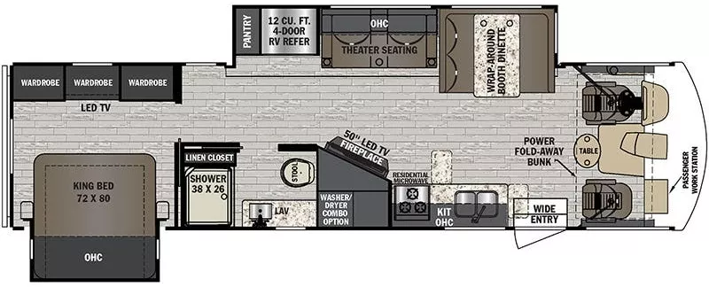 35' 2022 Forest River Fr3 33DS w/2 Slides - Bunk House Floorplan