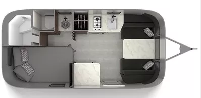 19' 2022 Airstream Caravel 19CB Floorplan