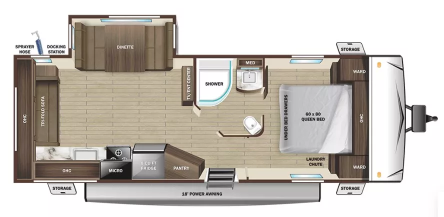 29' 2022 Highland RV Open Range Lite Series 242RL w/Slide Floorplan