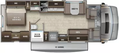 32' 2020 Entegra Coach Esteem 30X w/Slide Floorplan