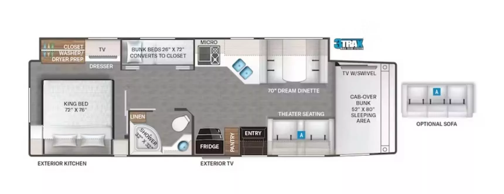 37' 2024 Thor Omni RS36 Floorplan