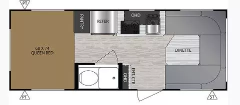 20' 2019 Forest River No Boundaries 16.5 Floorplan