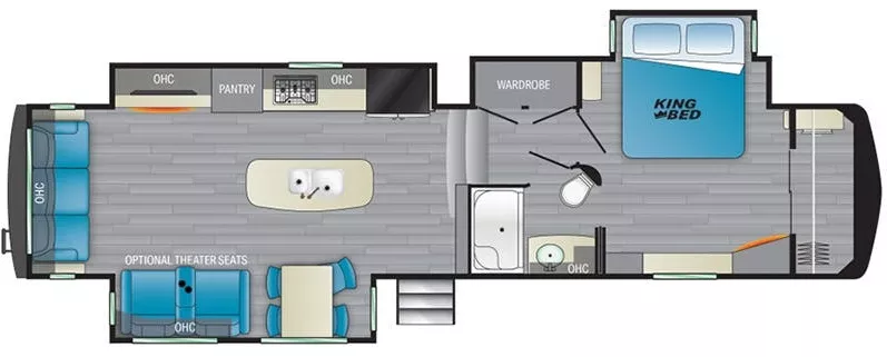 38' 2021 Heartland Big Country 3560SS w/3 Slides Floorplan