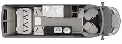 24' 2021 Airstream Interstate 24GT Floorplan