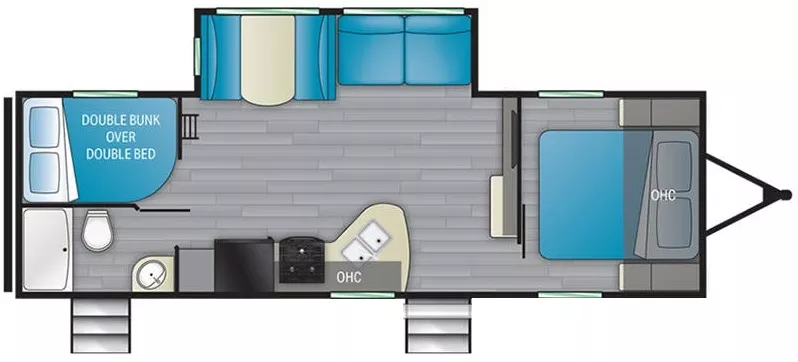 32' 2022 Heartland Pioneer BH270 w/Slide - Bunk House Floorplan