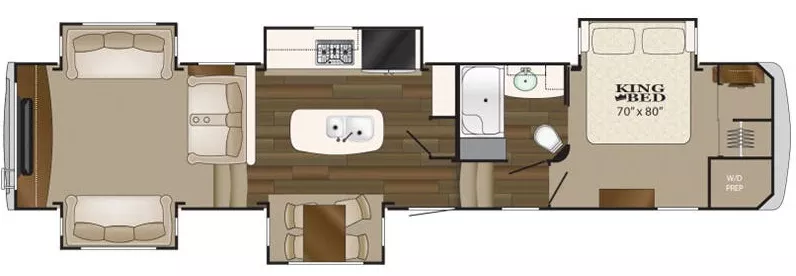 42' 2018 Heartland Big Country 4011ERD w/5 Slides Floorplan