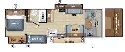 32' 2018 Jayco Greyhawk 31FS w/2 Slides - Bunk House Floorplan