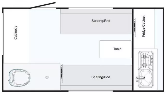 15' 2017 Nucamp RV T@B 320CS-S Floorplan