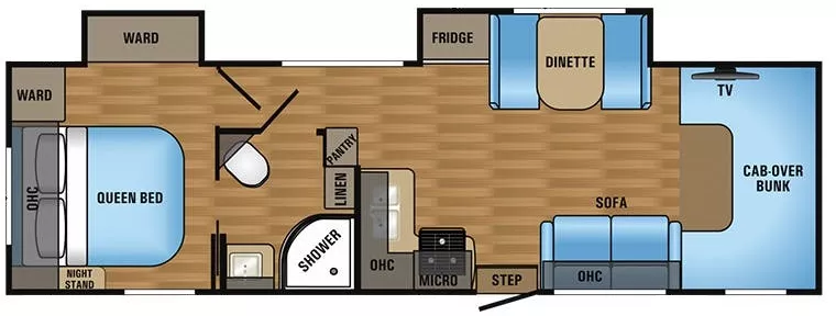 32' 2017 Jayco Greyhawk 31DS w/2 Slides Floorplan