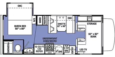 24' 2020 Forest River Forester 2251SLE Floorplan
