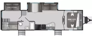 36' 2021 Cruiser RV Radiance 30DS w/2 Slides - Bunk House Floorplan