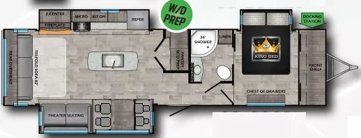 38' 2021 Crossroads Sunset Trail 330SI w/3 Slides Floorplan