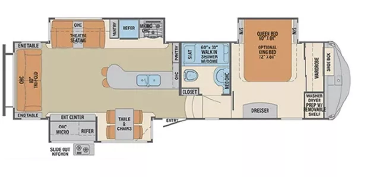 36' 2018 Forest River Palomino 298RLC Floorplan