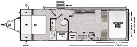 34' 2024 Atc Pla 700 Sires 2816 w/Generator  - Toy Hauler Floorplan
