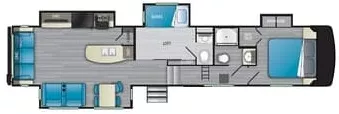 41' 2021 Heartland Milestone 377MB w/4 Slides - Bunk House Floorplan