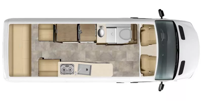 22' 2021 Pleasure-Way Plateau TS Floorplan