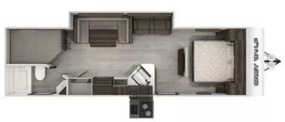 31' 2020 Forest River Cherokee Grey Wolf 26DBH w/2 Slides - Bunk House Floorplan