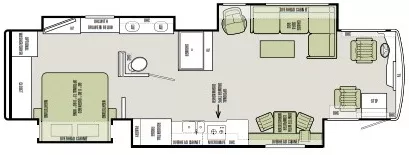 39' 2015 Tiffin Allegro Bus 37AP 450hp Cummins w/4 Slides Floorplan