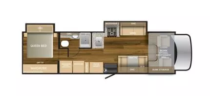 34' 2021 Nexus Wraith Series 34W w/2 Slides Floorplan