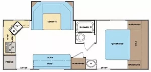 27' 2012 Lance 2285 w/Slide Floorplan