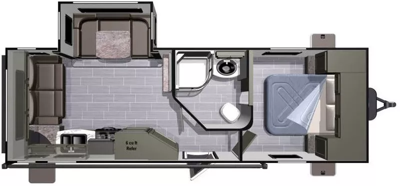 28' 2017 Highland RV Open Range 2410RL w/Slide Floorplan