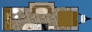 28' 2012 Heartland North Trail Focus 23FX w/Slide Floorplan