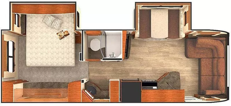 24' 2019 Lance 2465 w/2 Slides Floorplan