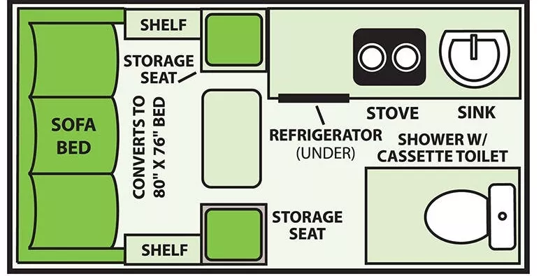 17' 2022 A Liner Aliner LXE Floorplan