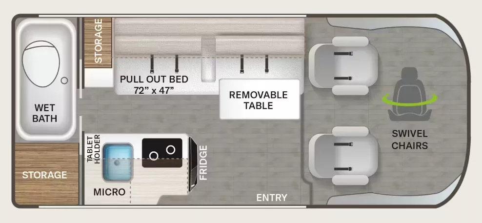 18' 2026 Thor Eddie Bauer 18EB Floorplan