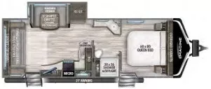 31' 2022 Grand Design Imagine 2500RL w/Slide Floorplan