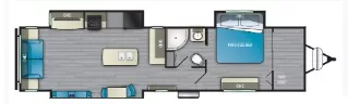 39' 2021 Heartland Mallard 335 w/3 Slides Floorplan