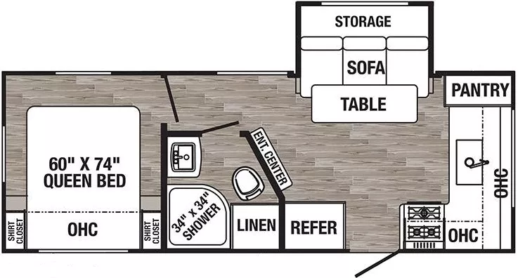 26' 2024 Forest River Palomino Puma 22FKC w/Slide Floorplan