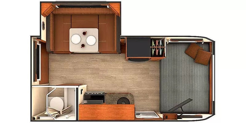 19' 2019 Lance 1575 w/Slide Floorplan