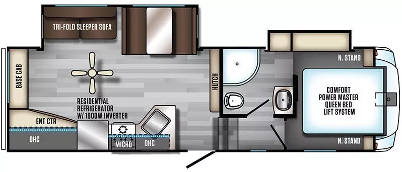 31' 2018 Forest River Cherokee Arctic Wolf 255DRL4 w/2 Slides Floorplan
