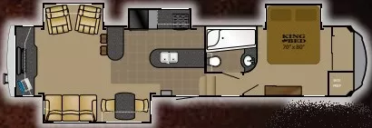 40' 2012 Heartland Bighorn 3610RE w/4 Slides Floorplan