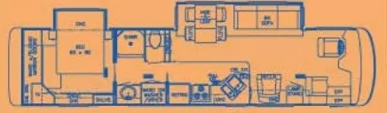 39' 2002 Newmar Dutch Star 3852 330hp Caterpillar w/2 Slides Floorplan