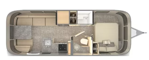 25' 2016 Airstream Flying Cloud 25FB Floorplan