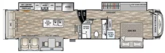 41' 2021 Forest River Cedar Creek Champagne 38EBS w/4 Slides Floorplan